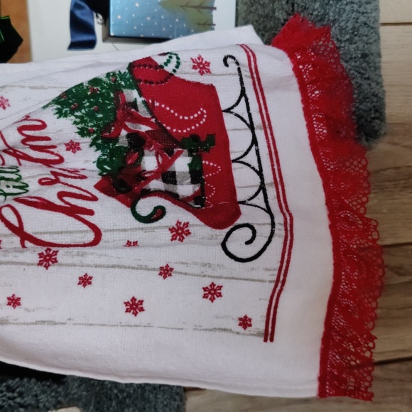 Handmade kitchen hanging towel - Picture 4 of 8